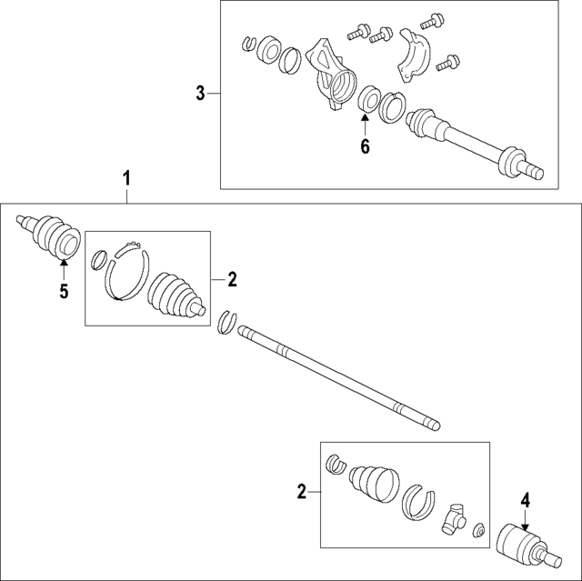 44310SJAA00 - Front Drive Axle: Inner Cv Joint for Acura Image