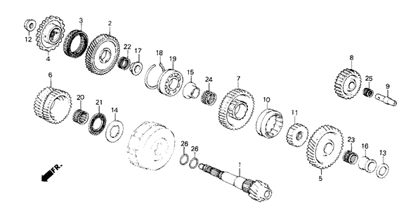 3AT Countershaft for 1984 Honda Civic #0