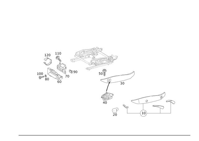 2029190360 - Driver Seat: Handle for Mercedes-Benz Image image