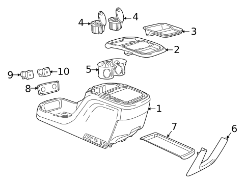 Center Console for 2018 Chrysler Pacifica #2