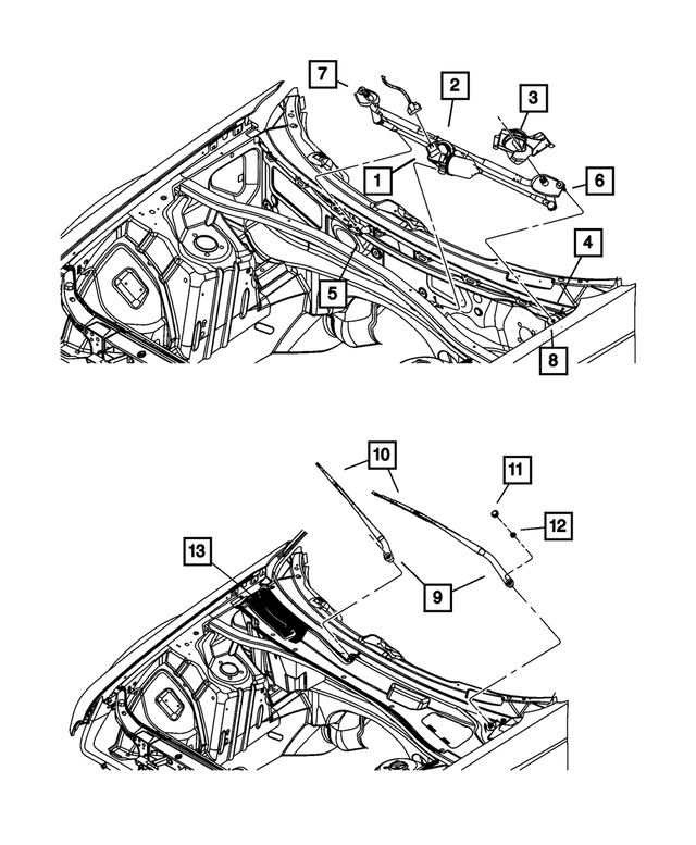 5139092AA - Electrical: Wiper Pivot And Linkage for Mopar Image image