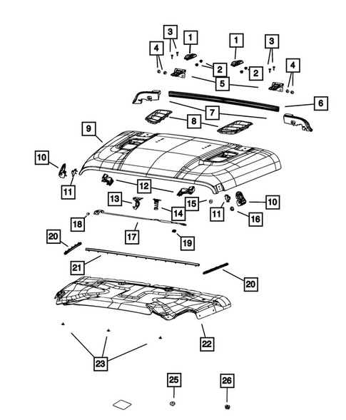 Hood and Hood Release for 2025 Jeep Wrangler #2