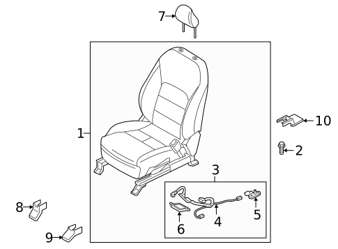 Passenger Seat Components for 2021 INFINITI QX50 #0