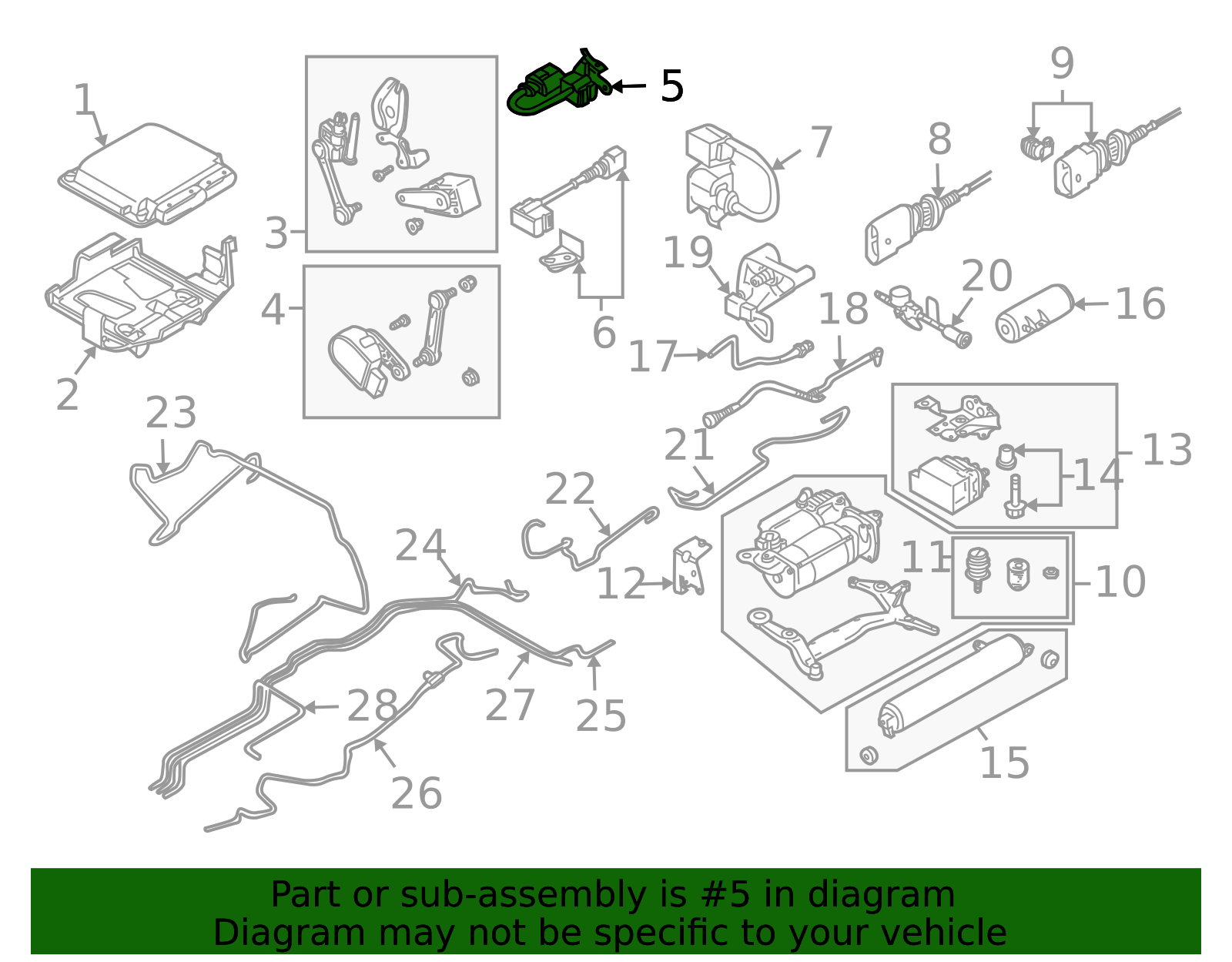 7L0-907-673-H - Suspension Yaw Sensor - 2004-2010 Volkswagen Touareg ...