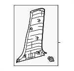 6241453040C0 - Body: Lower Center Pillar Trim for Lexus: IS200t, IS250, IS300, IS350, IS500 Image