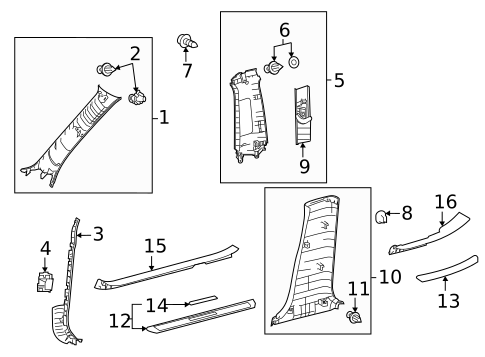 Interior Trim - Pillars for 2022 Lexus IS300 #0