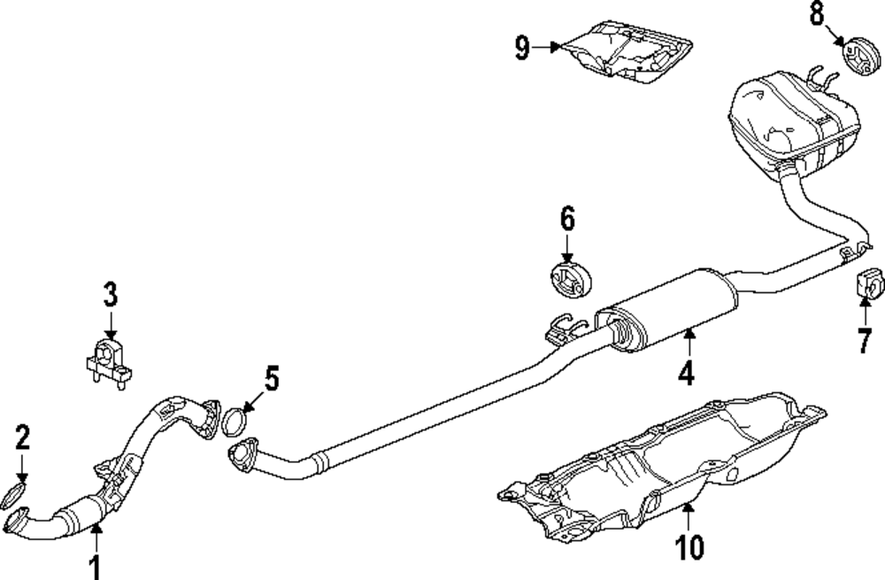 18307-3D0-A11 - Muffler & Pipe 2023-2025 Honda CR-V