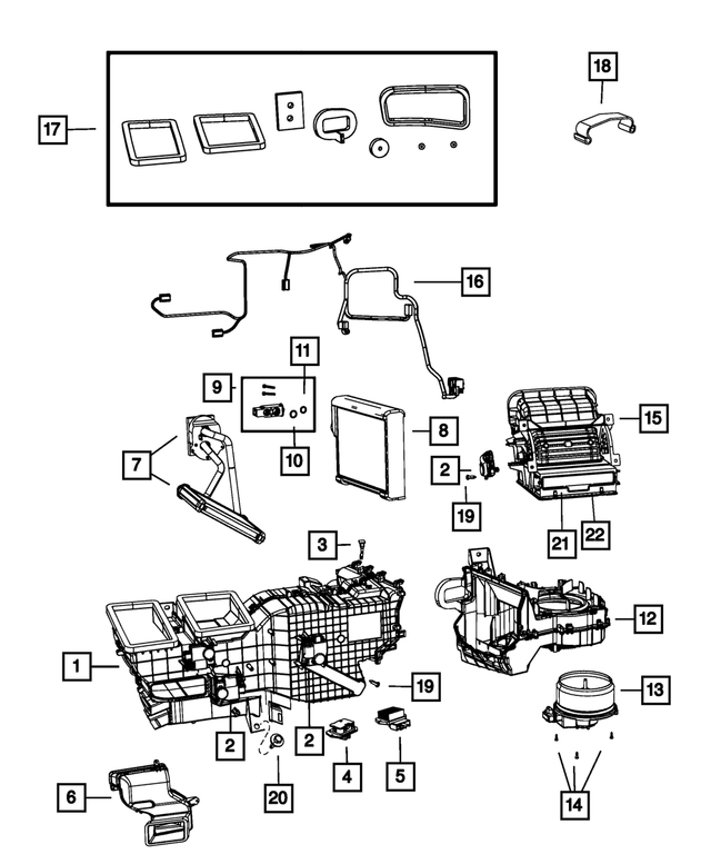 68048904AA - Air Conditioners and Heaters: A/c And Heater Wiring for Mopar Image image