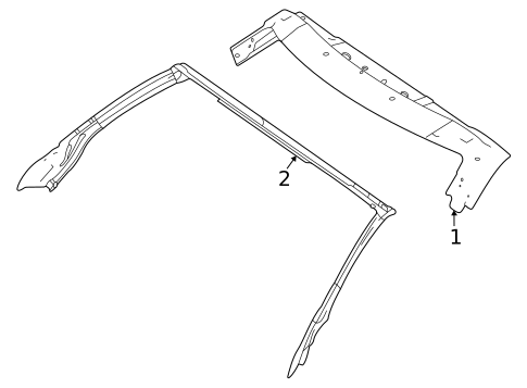 Windshield Header & Components for 2021 Mercedes-Benz AMG GT C #0