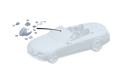 Sensors, Camera and Switch Behind Windshield for 2022 Mercedes-Benz E53 AMG #0