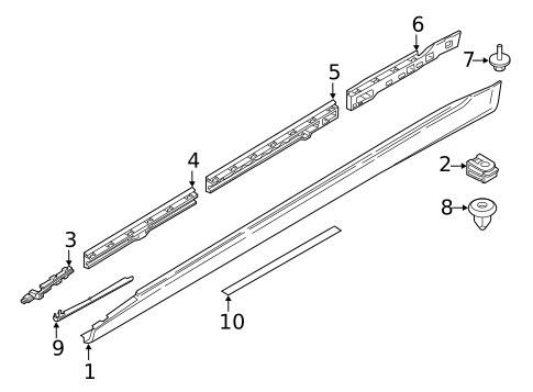 Exterior Trim - Pillars for 2017 BMW 740i xDrive #0