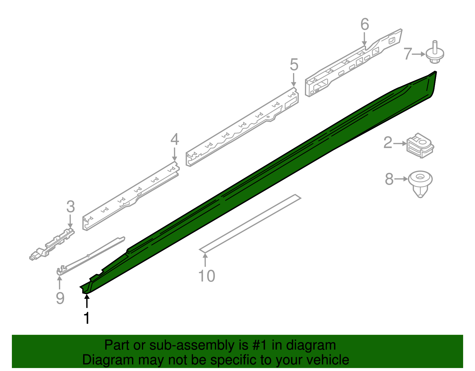 Rocker Molding - BMW (51777408299)