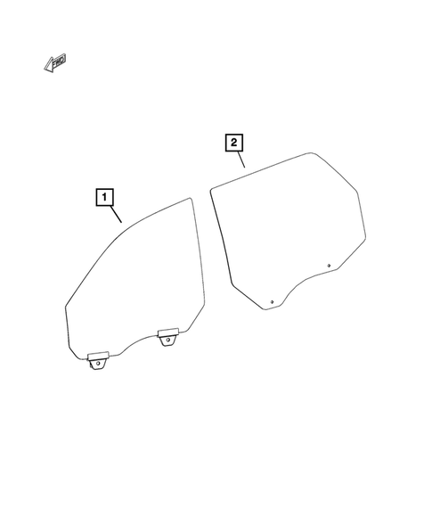 Glass and Interior Rearview Mirror for 2024 Dodge Durango #0