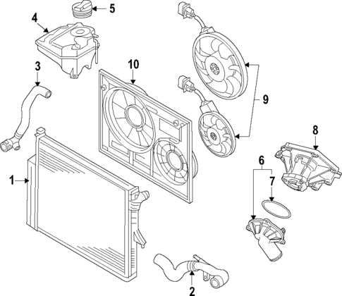 Water Pump for 2010 Volkswagen Touareg #1