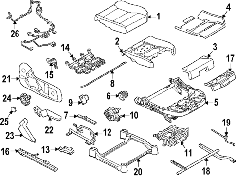 Passenger Seat Components for 2025 Volvo EC40 #0