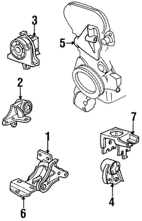 Engine & Trans Mounting for 2000 Dodge Caravan #0