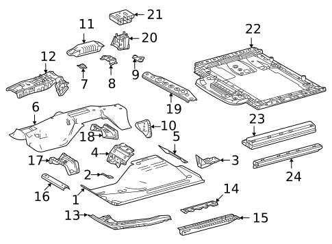 Floor & Rails for 2017 Toyota Mirai #0