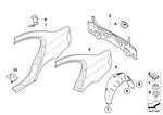 41218045825 - : Left Rear Side Panel for BMW Image
