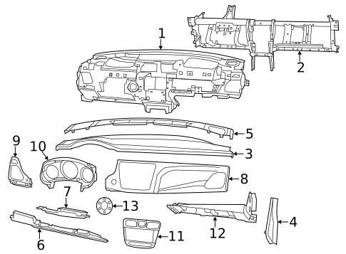 Instrument Panel Components for 2012 Chrysler 200 #0