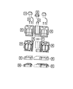 6XS161T3AH - : Second Row Headrest for Jeep: Grand Cherokee L Image
