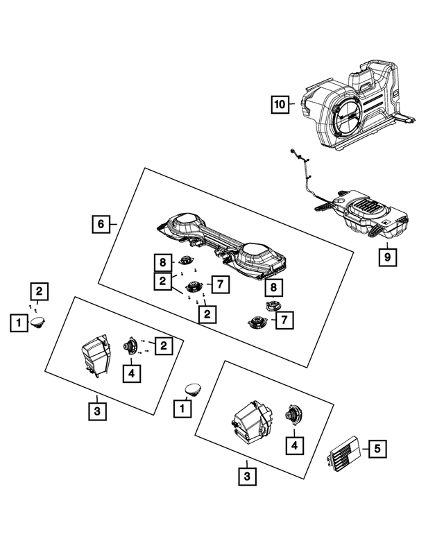 68283471AC - Electrical: Front Speaker Assembly, Left for Mopar Image