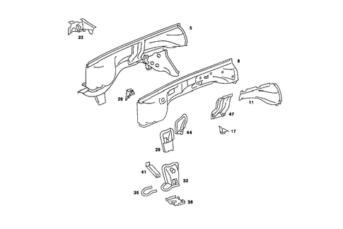 Wheelhouse, Front Subframe for 1986 Mercedes-Benz 560SL #0