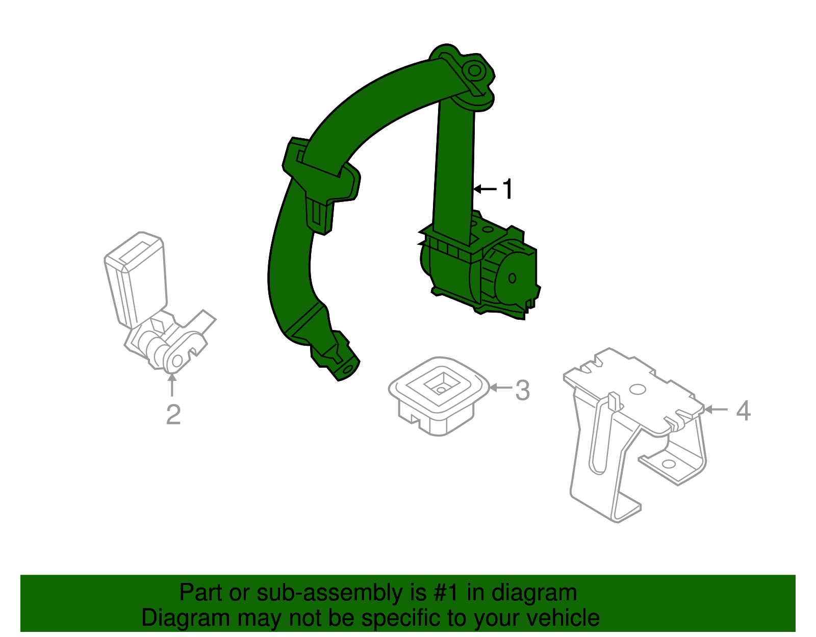 Seat Belt Assembly - BMW (72117112343)