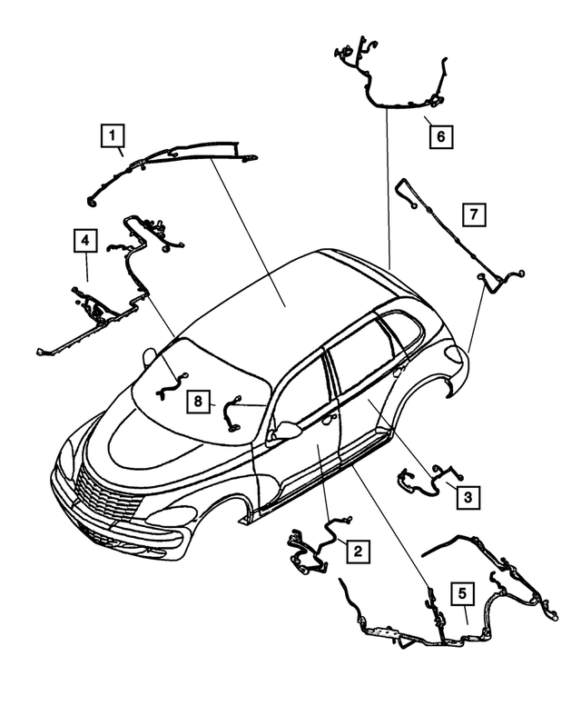 4671516AA - : Rear Door Wiring for Mopar Image