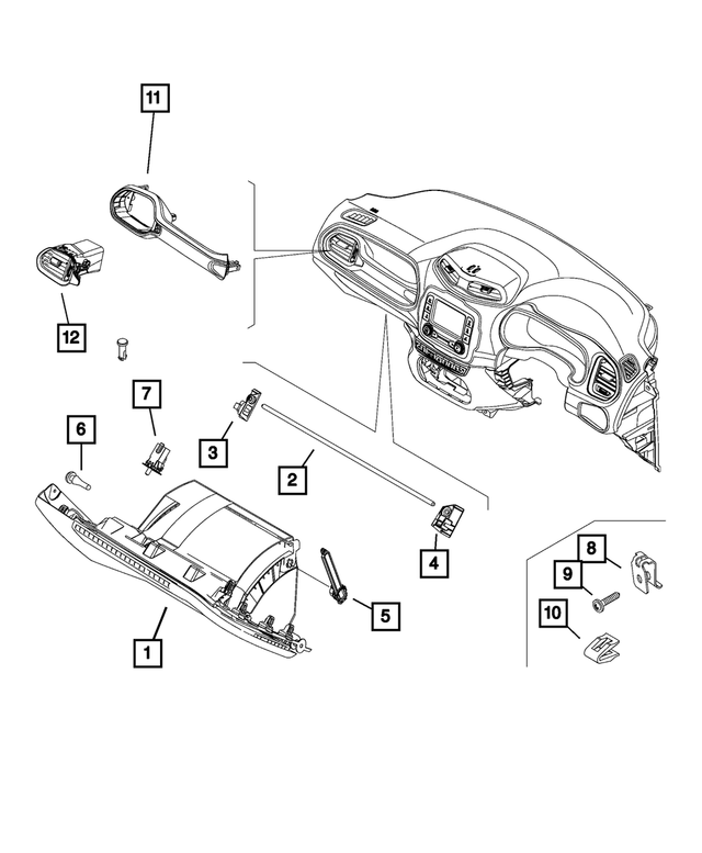 6509756AA - Interior Trim: Spring U Type Nut for Mopar Image
