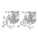 4668444AE - Cooling: Power Steering Belt for Mopar Image