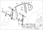 51358212099 - Vehicle Trim: Electr.Window Lifter Rear Left for BMW Image