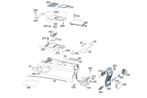 Housing with Tray, Armrest, and Ashtray for 2022 Mercedes-Benz G550 #0