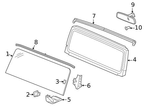 Glass - Windshield for 2018 Jeep Wrangler JK #0