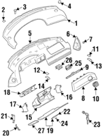 66072PA050 - : Glove Box Reinforcement for Subaru Image