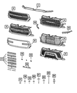 68412152AC - Exterior Ornamentation: Radiator Grille for Mopar Image