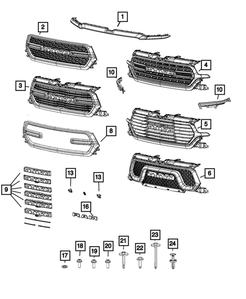 Grilles for 2020 Ram 1500 #0