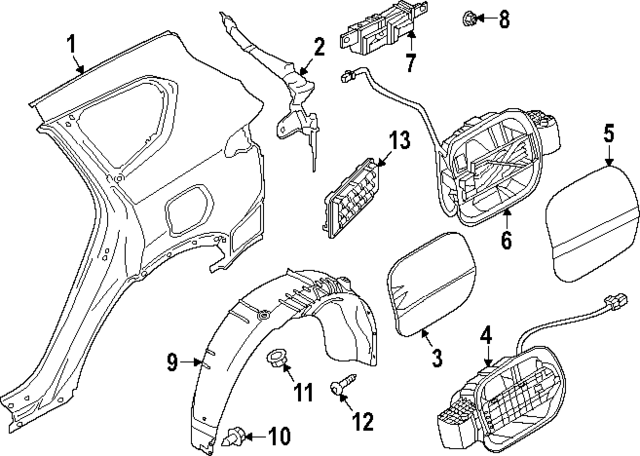 695C1CL000 - : Door for Hyundai Image
