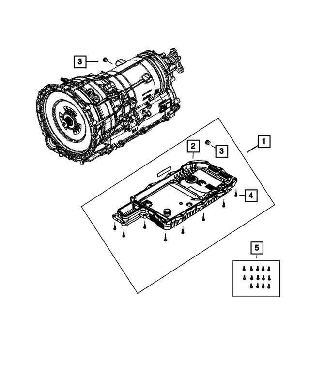 68582379AA - Transmission: Transmission Oil Pan And Filter for Mopar Image