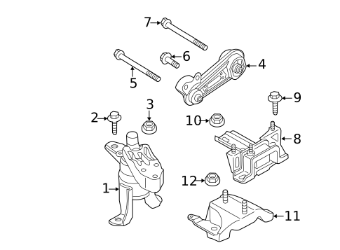 Engine & Trans Mounting for 2013 Mazda 2 #0