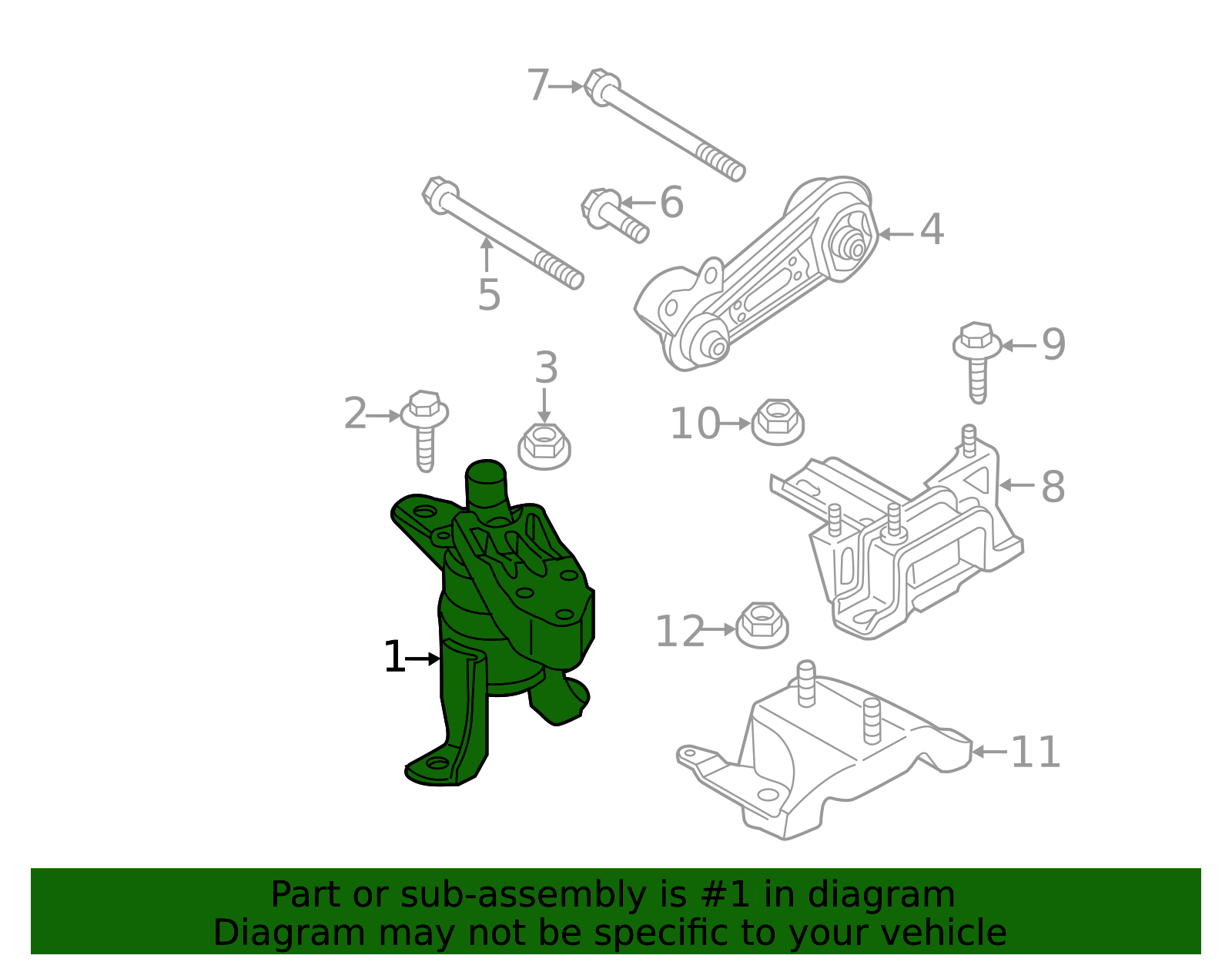 D652-39-060H - Motor Mount - 2011-2014 Mazda 2 | Mazda Swag