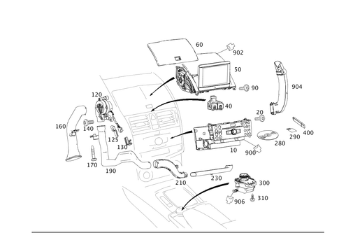 Radio, Operating and Display System for 2008 Mercedes-Benz C300 #0
