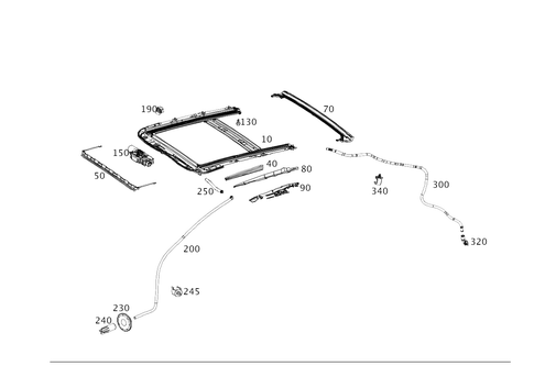 Sliding/Lifting Roof Frame for 2024 Mercedes-Benz AMG GT 43 #0