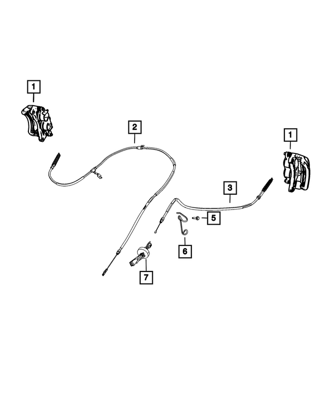 68371658AE - Brakes: Parking Brake Cable for Mopar Image image