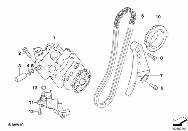 11417678485 - Engine: Oil Pump - Z=25/4.5bar for BMW-Motorrad Image