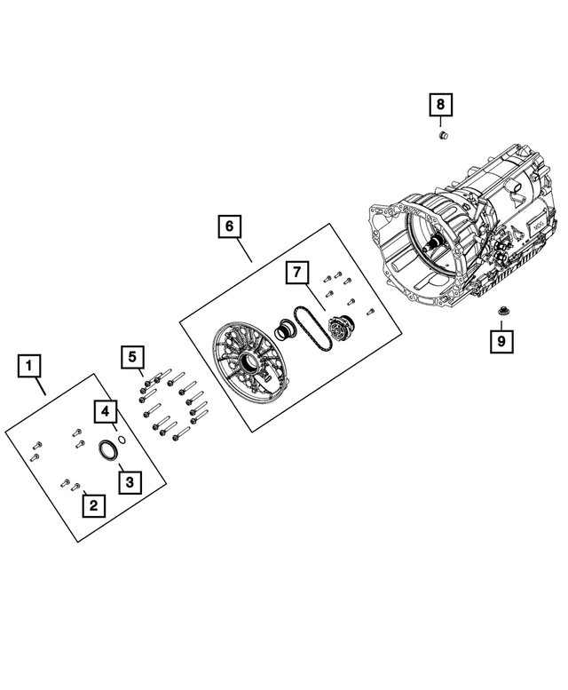 68234166AA - 845RE; 8-Speed; Automatic Transmission: Torque Converter Seal Kit for Mopar Image