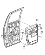 55277025AD - : Rear Door Watershield, Left for Mopar Image