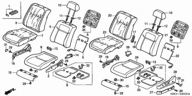 Front Seat ('99) for 1999 Acura TL #0