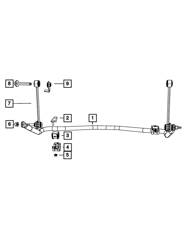 52014038AA - : Rear Suspension Stabilizer Bar for Mopar Image