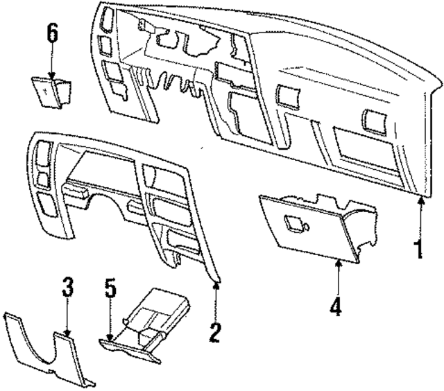 F2TZ1004320A - Body: Instrument Panel for Ford: Bronco II, Explorer, Ranger Image