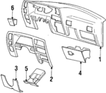 F2TZ1004320A - Body: Instrument Panel for Ford: Bronco II, Explorer, Ranger Image